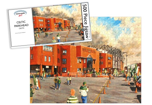 Parkhead Stadium 'Going to the Match' Fine Art Jigsaw Puzzle - Celtic FC